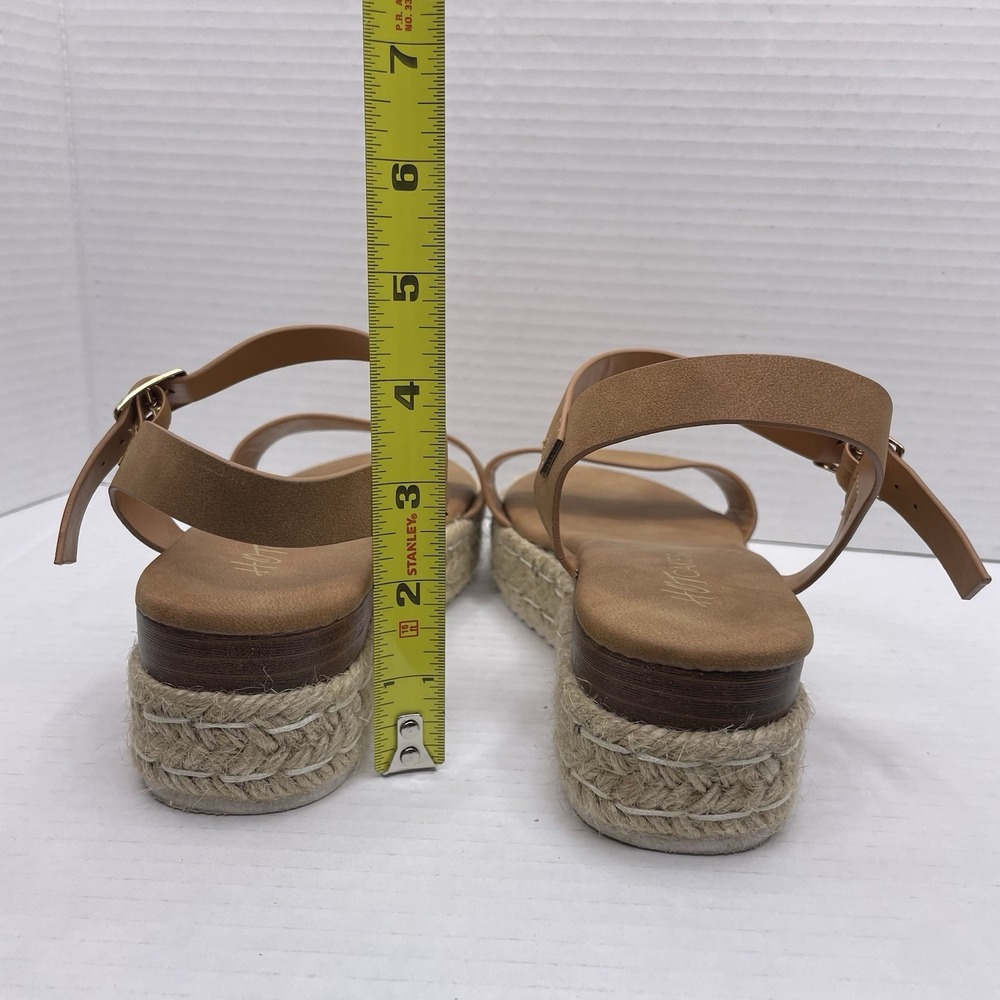Youth Girl's Hotcakes Brown Buckle Sandals Size 4M Braided Rope Sole - Picture 5 of 10